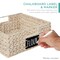 Best Choice Products Set of 4 13in Woven Water Hyacinth Pantry Baskets w/ Chalkboard Label, Chalk Marker